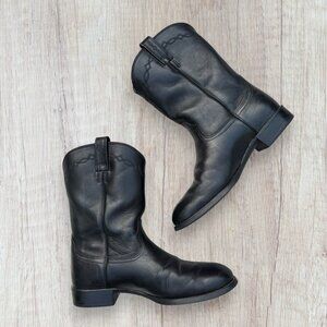 ARIAT Heritage Roper Western Cowboy Boots Black Leather Mens 11.5 EE Extra Wide